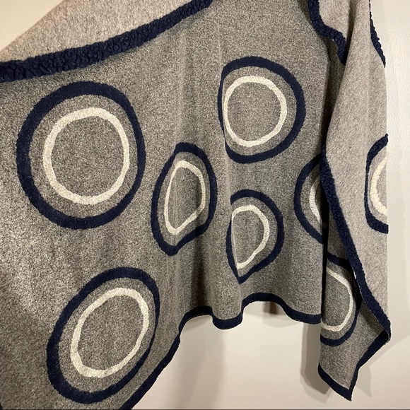 NWT Aris. A Wool Blend Circle Knit Design Open Front Sleeveless Sweater Duster - Picture 11 of 16